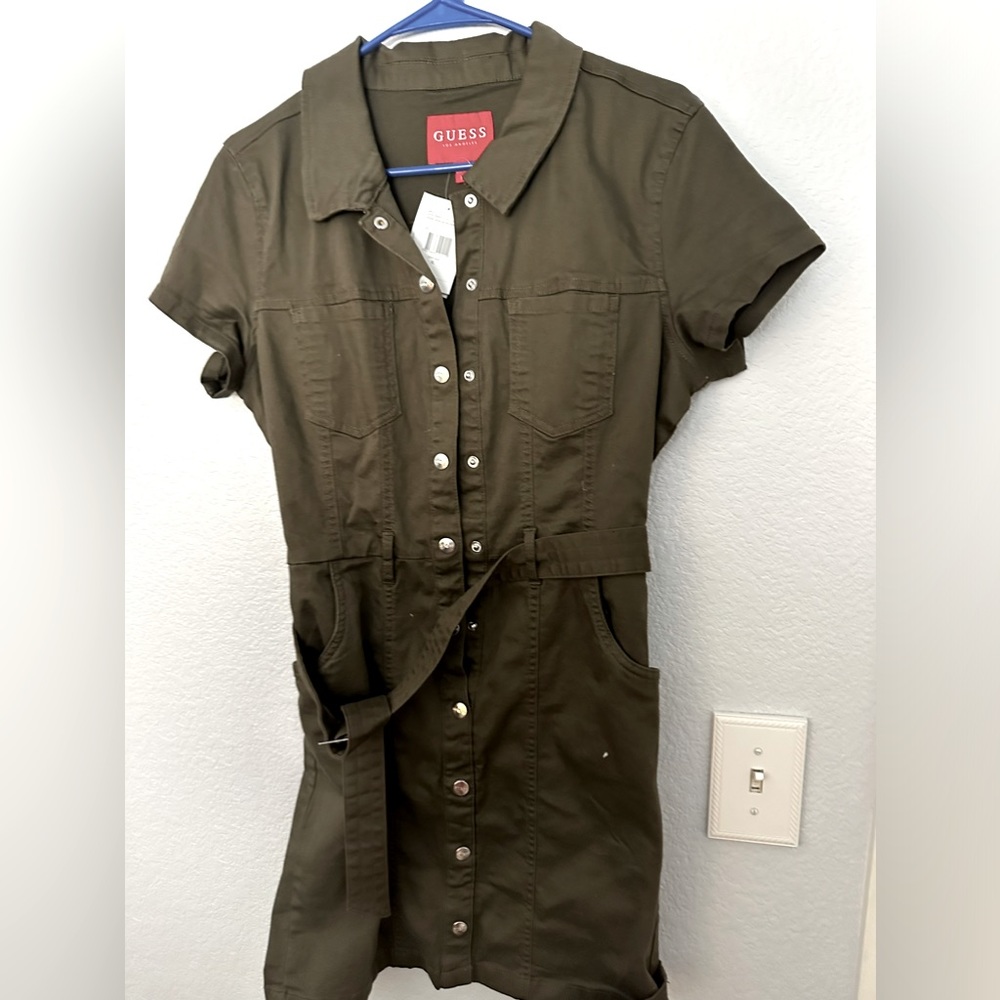 GUESS Khaki Denim Dress